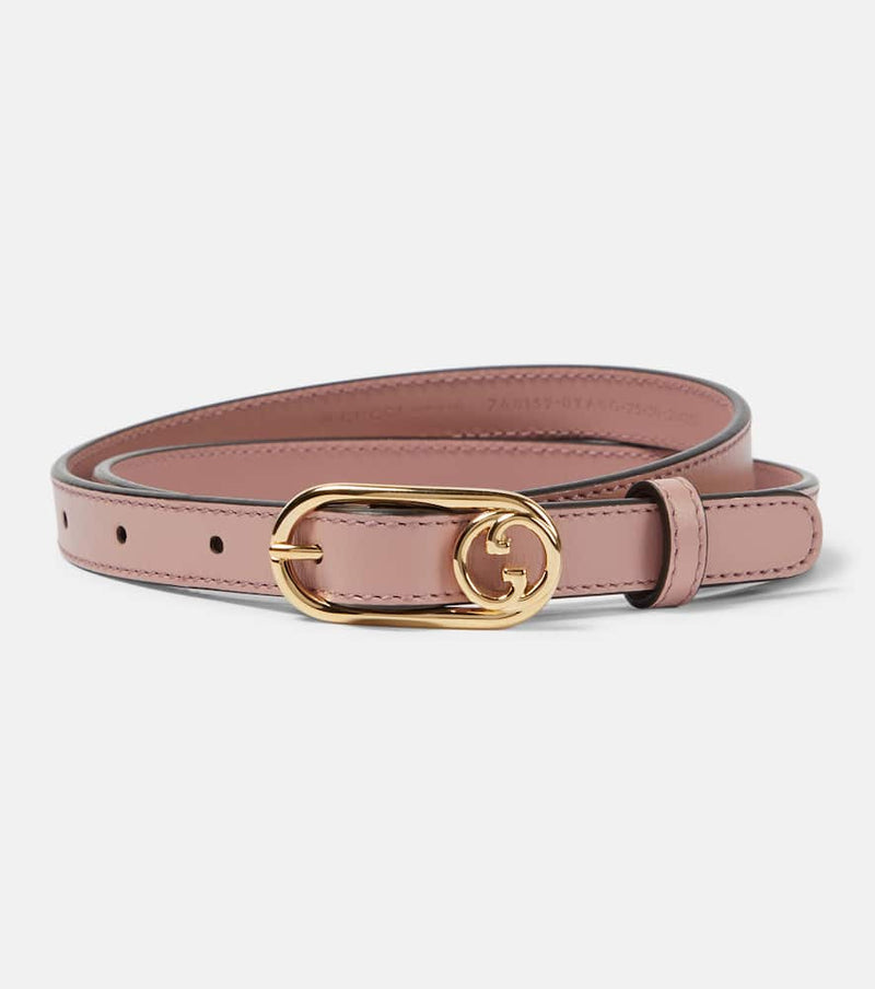 Gucci Interlocking G slim leather belt