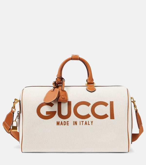 Gucci Large logo canvas duffel bag