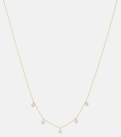 Stone and Strand Disco 10kt gold necklace with diamonds