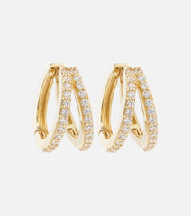 Stone and Strand Time 10kt yellow gold earrings with diamonds