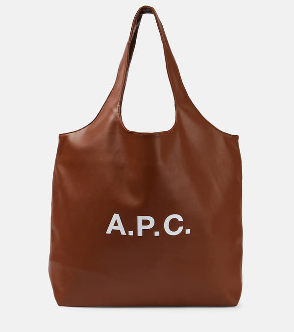 A.P.C. Ninon logo faux leather tote bag