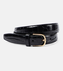 Toteme Slim croc-effect leather belt