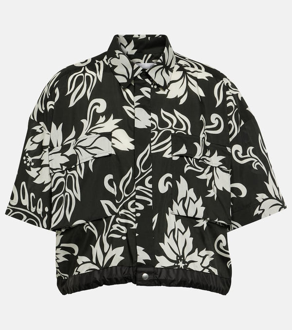 Sacai Cropped floral shirt