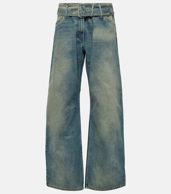 Acne Studios Belted low-rise wide-leg jeans