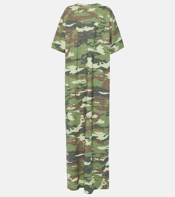 Acne Studios Edrass camouflage cotton maxi dress