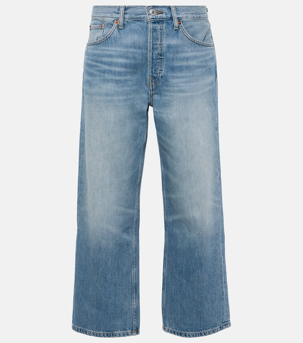 Re/Done Loose mid-rise cropped straight jeans