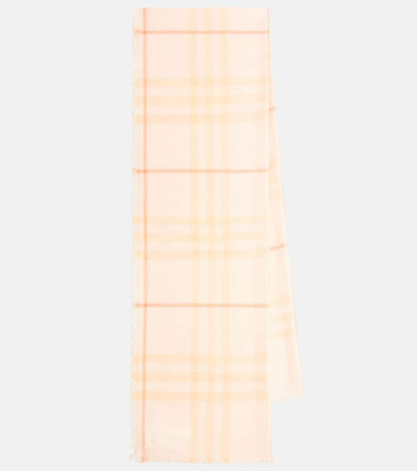 Burberry Burberry Check wool and silk scarf