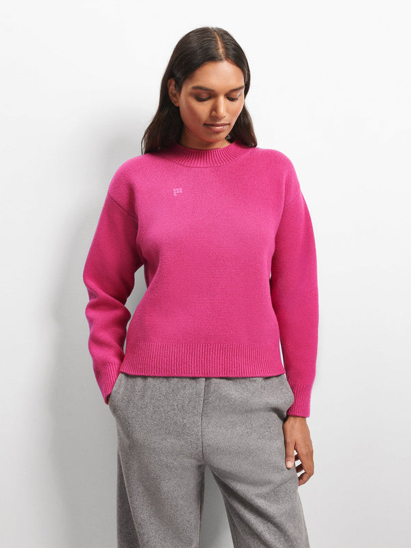 PANGAIA Women's Recycled Cashmere Sweater tourmaline pink 