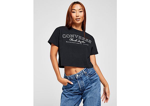 Converse Retro Chuck Crop T-Shirt Black 