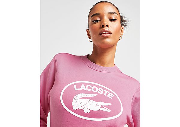 Lacoste Oval Logo Crew Sweatshirt Pink