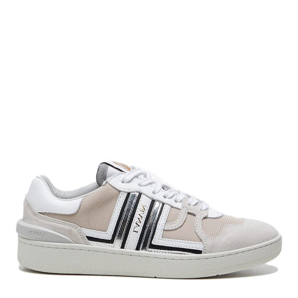 Clay Low Top Sneakers - White / Silver - LYBSTORE